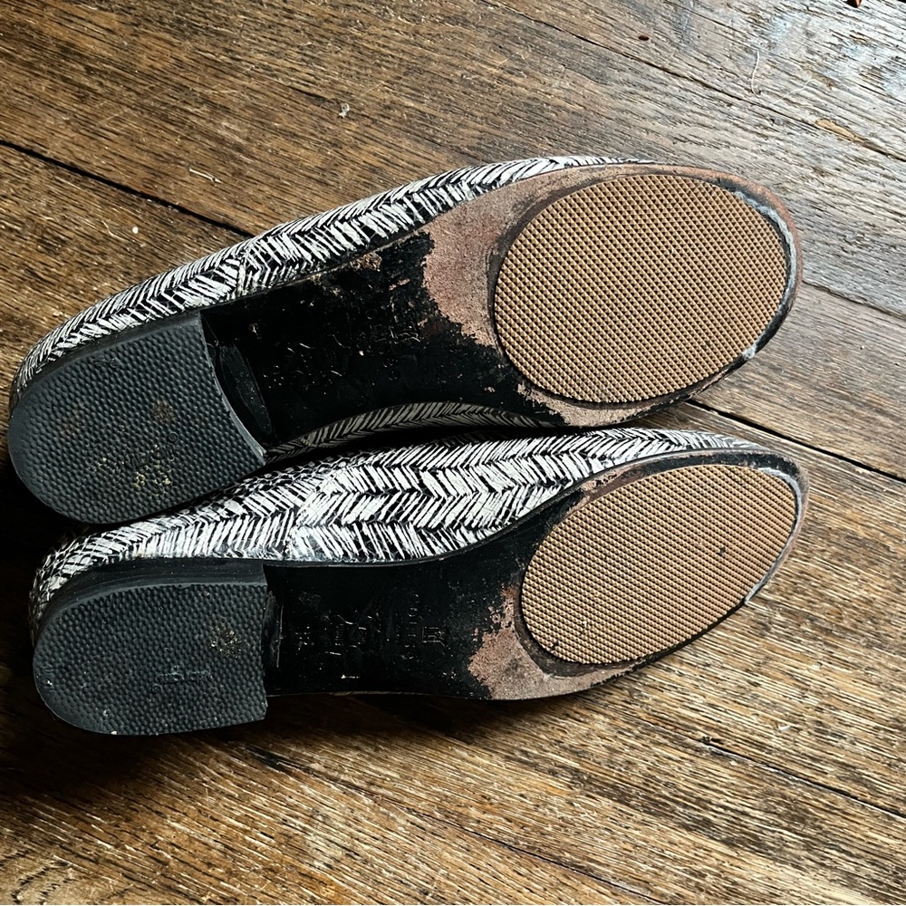 Vintage Paris made Women's Black and White Shoes - Picture 5 of 5